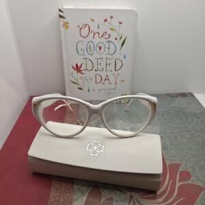 By Far Rodeo Frames White Plastic Currently Holding Clear Corrective Lenses Wing